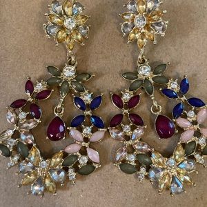 Gorgeous drop statement earrings, multi-colored